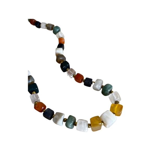 Multiple Gemstone Strand Necklace, Amethyst, Quartz, Citrine - Picture 2 of 4